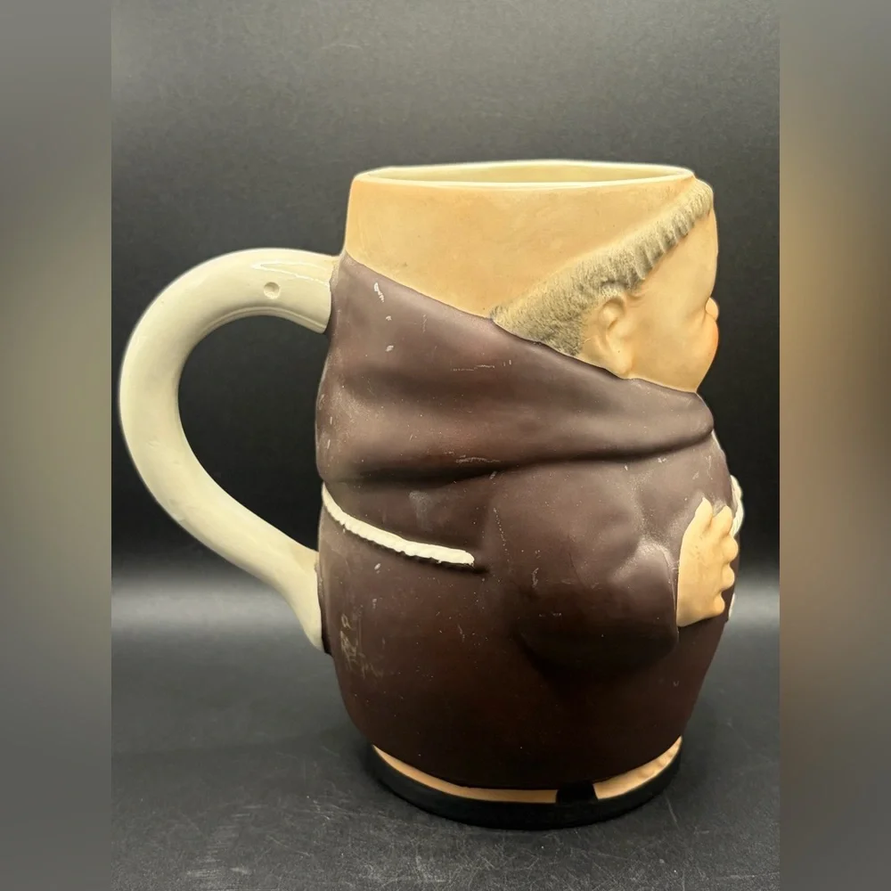 1957 Goebel Western Germany Vintage Ceramic Friar Tuck Figure Mug Pitcher Jug